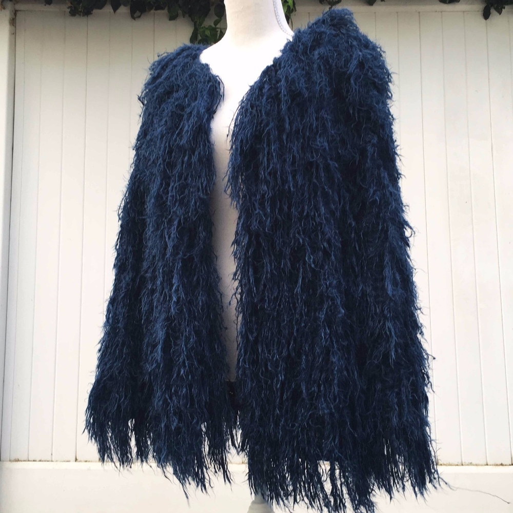 FP Midnite Blue Shag Coatigan